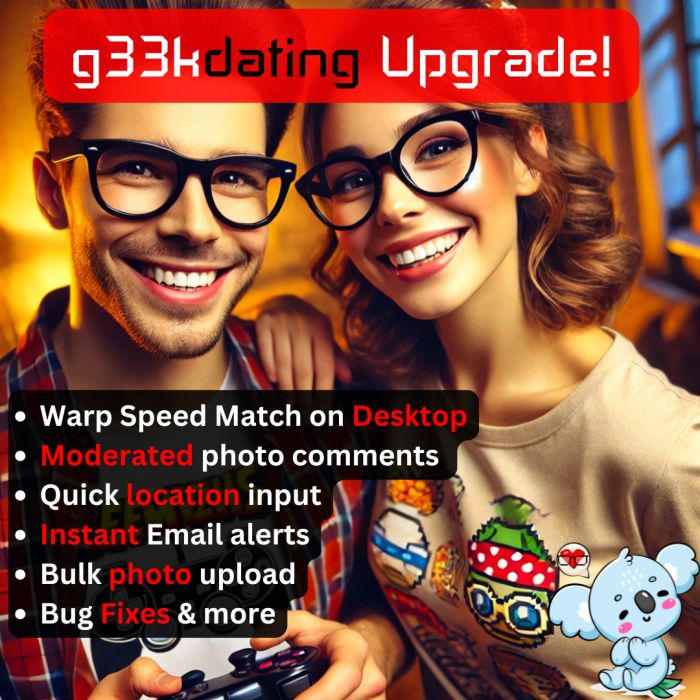 Breaking News for the g33kdating Universe!